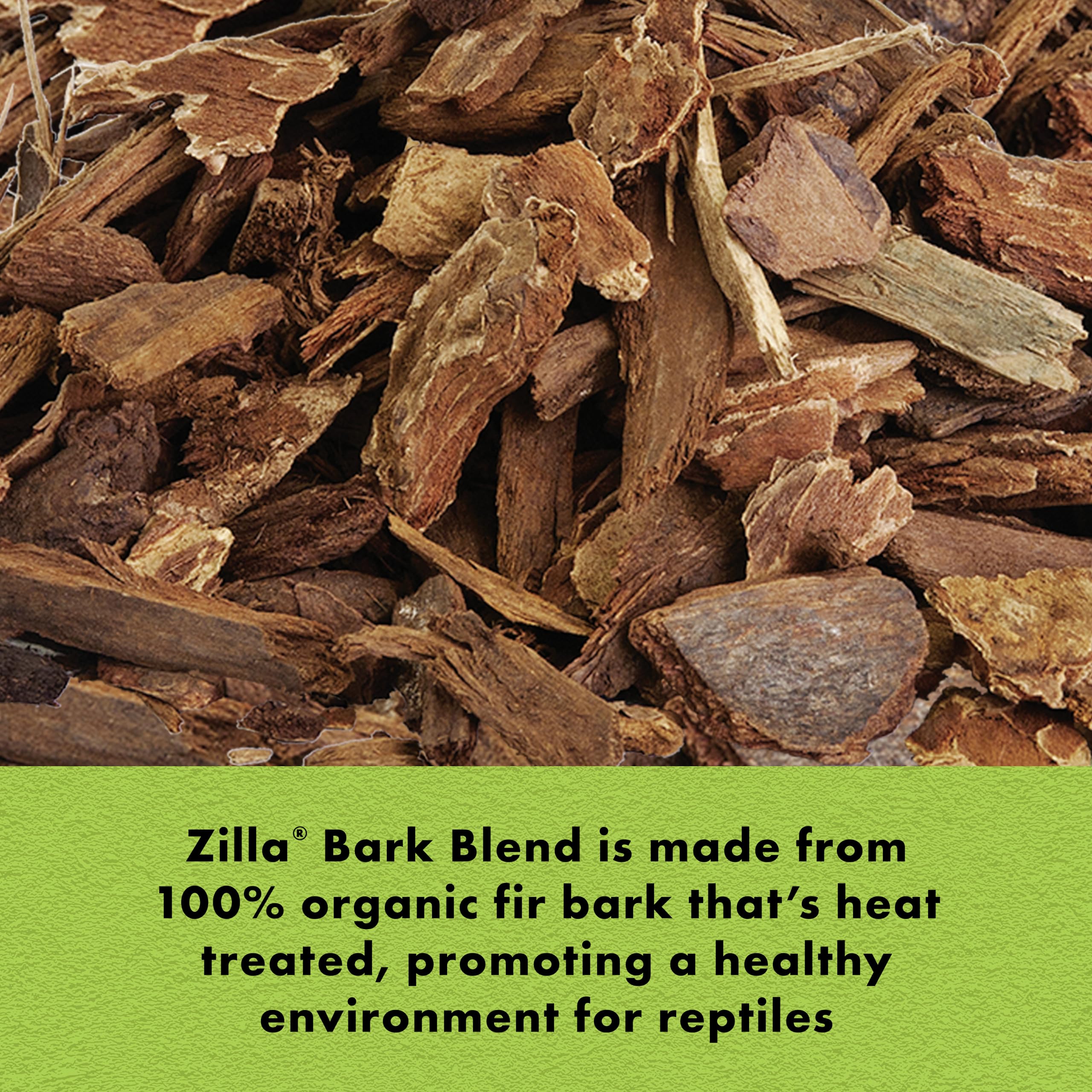 Zilla Reptile Terrarium Bedding Substrate Bark Blend, 8 Quart